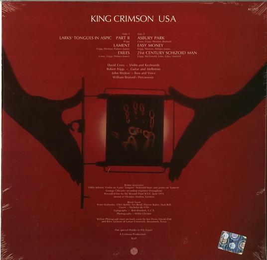 Usa (200 gr.) - Vinile LP di King Crimson - 2