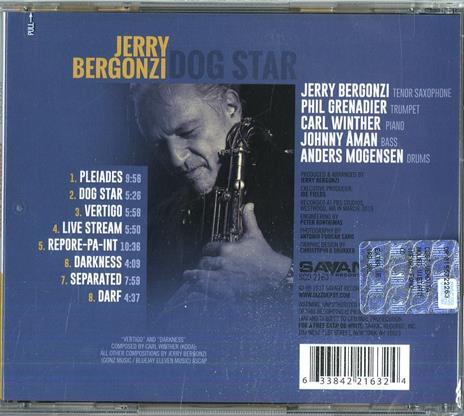 Dog Star - CD Audio di Jerry Bergonzi - 2