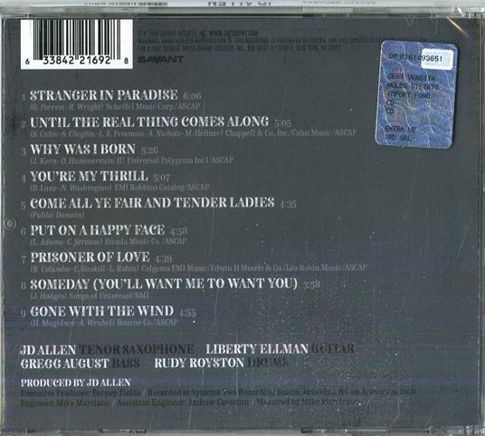 Love Stone - CD Audio di J. D. Allen - 2