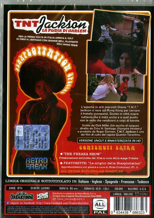 T.N.T. Jackson. La furia di Harlem (DVD) di Cirio H. Santiago - DVD - 2
