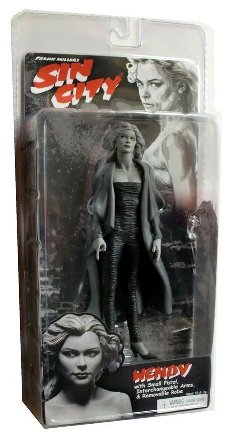 Sin City Action Figure Wendy Black & White + Pistol Robe - 4