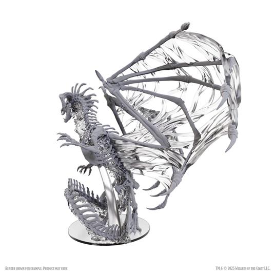 Wizkids - D&D Nolzur''s Marvelous Miniatures - Unpainted Miniatures Black Dracolich 30 cm - 2