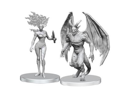 Pathfinder Deep Cuts Unpainted Miniatures Gargoyle & Shae Wizbambino