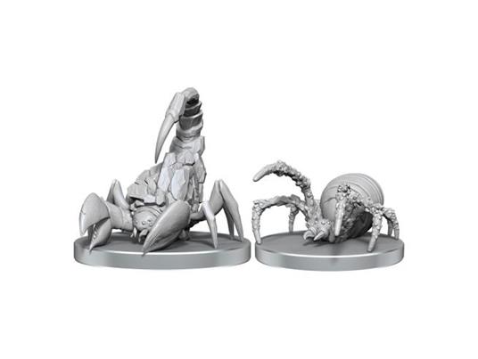 Pathfinder Deep Cuts Unpainted Miniatures Cave Scorpion & Hunting Spider Wizbambino