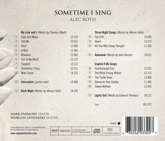 Sometines I Sing - CD Audio di A. Roth - 2