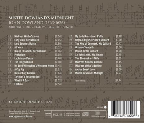 Mister Dowland's Midnight - CD Audio di John Dowland - 2