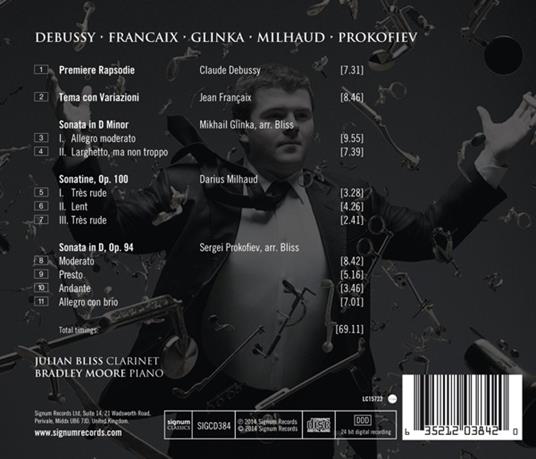 Works By Debussy, - CD Audio di Julian Bliss - 2