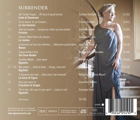 Surrender. Leo Nucci canta arie da opere - CD Audio di Leo Nucci,Ilona Domnich