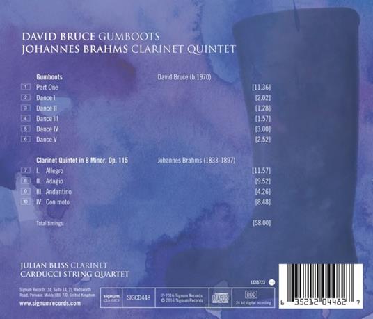 Gumboots. Clarinet Quintet - CD Audio di Julian Bliss - 2