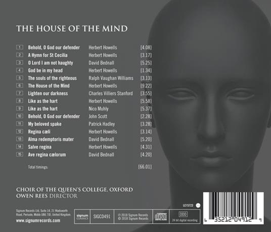 House Of The Mind - CD Audio di Choir Of Queen's College Oxford - 2