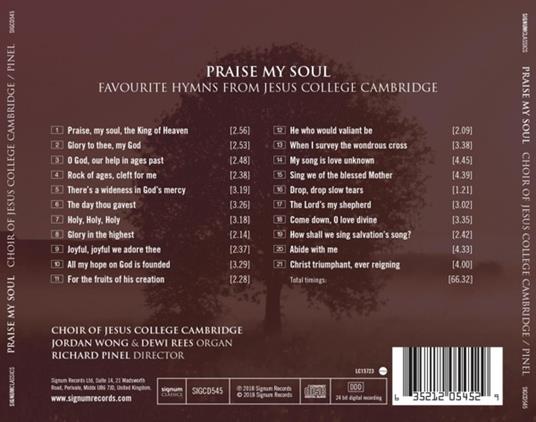 Praise My Soul - CD Audio di Choir Of Jesus College Cambridge - 2