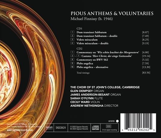 Pious Anthems & Voluntaries - CD Audio di Choir of St. John's College Cambridge - 2