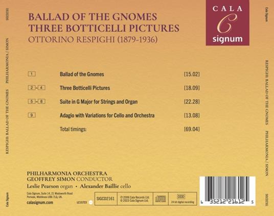 Respighi. Ballad Of The Gnomes - CD Audio di Philharmonia Orchestra - Geoffrey Simon - 2