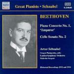 Concerto per pianoforte n.5 - Sonata per violoncello n.2 - CD Audio di Ludwig van Beethoven,London Symphony Orchestra,Artur Schnabel,Malcolm Sargent,Gregor Piatigorsky