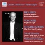 Concerto per violino / Idillio di Sigfrido (Siegfried-Idyll) / Concerto per violino - CD Audio di Johannes Brahms,Richard Wagner,Felix Mendelssohn-Bartholdy,Wilhelm Furtwängler,Yehudi Menuhin,Wiener Philharmoniker,Orchestra del Festival di Lucerna