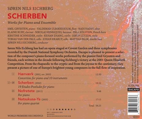 Musica per pianoforte ed ensemble - CD Audio di Nils Eichberg Soren - 2