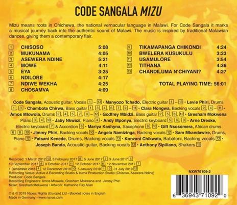 Code Sangala. Mizu - CD Audio - 2