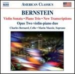 Sonata per clarinetto - Trio con pianoforte - Sonata per violino - CD Audio di Leonard Bernstein