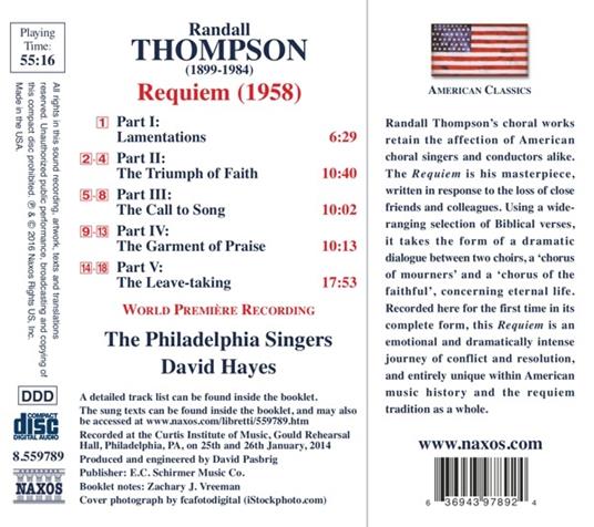 Requiem - CD Audio di Randall Thompson - 2