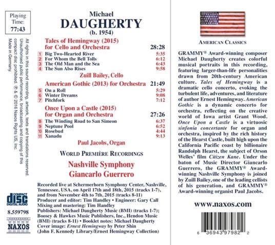 Tales of Hemingway - American Gothic - Once Upon a Castle - CD Audio di Michael Daugherty - 2