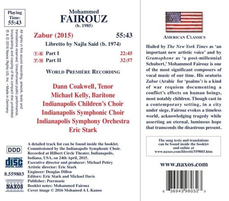 Zabur - CD Audio di Mohammed Fairouz - 2