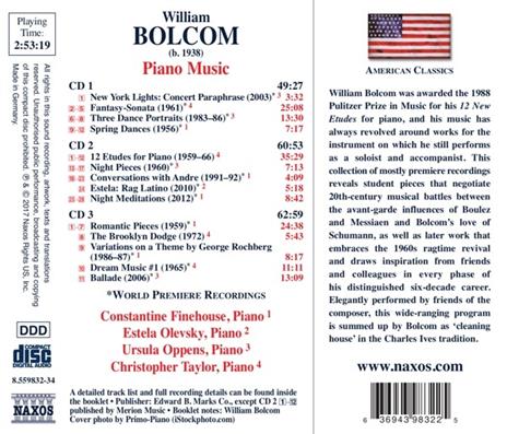 Opere per pianoforte - CD Audio di William Bolcom,Ursula Oppens - 2