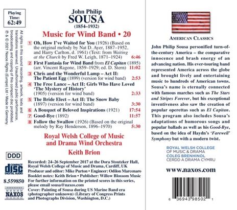 Opere Per Orchestra Di Fiati (Integrale) - CD Audio di John Philip Sousa,Keith Brion - 2