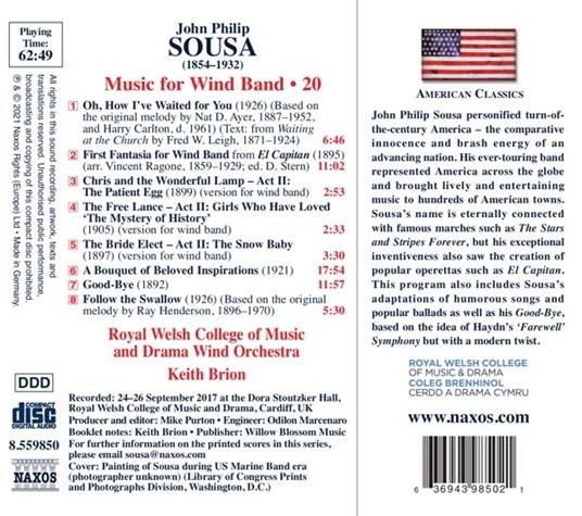 Opere Per Orchestra Di Fiati (Integrale) - CD Audio di John Philip Sousa,Keith Brion - 2