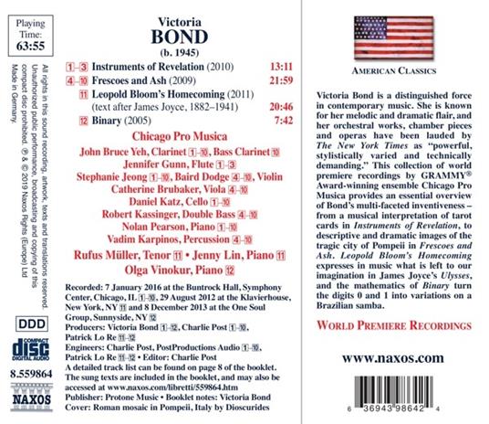 Instruments of Revelation - CD Audio di Chicago Pro Musica,Victoria Bond - 2