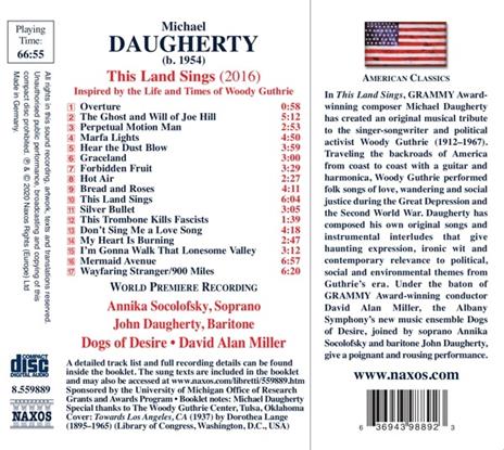 This Land Sings - CD Audio di Michael Daugherty - 3