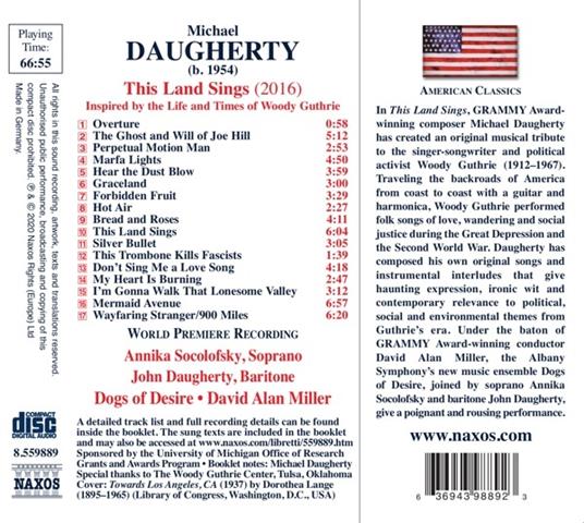 This Land Sings - CD Audio di Michael Daugherty - 3