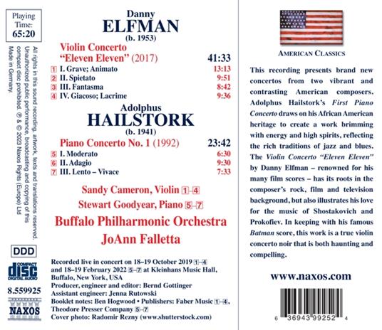 Violin Concerto - CD Audio di Danny Elfman,Buffalo Philharmonic Orchestra - 2