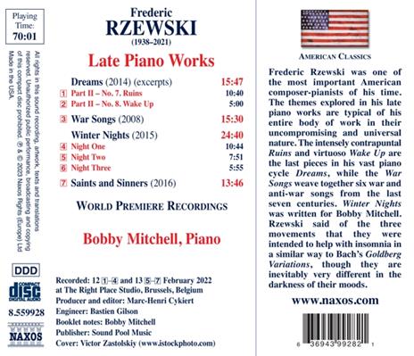 Dreams - War Songs - Winter Nights - Saints And Sinners - CD Audio di Bobby Mitchell - 2