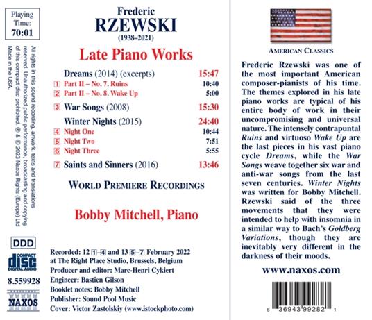 Dreams - War Songs - Winter Nights - Saints And Sinners - CD Audio di Bobby Mitchell - 2