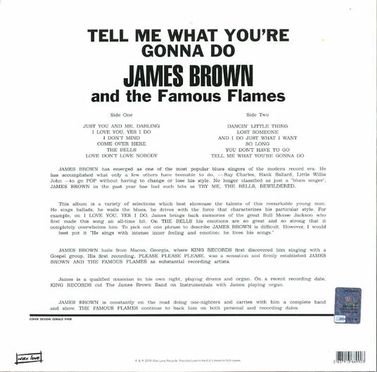 Tell Me What You Re Gonna Do - Vinile LP di James Brown - 2
