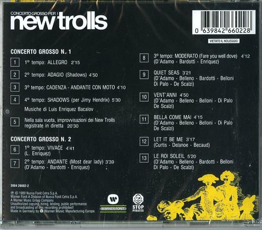 Concerto grosso per i New Trolls - CD Audio di New Trolls - 2