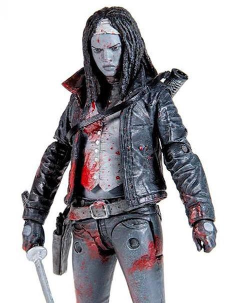 Mcfarlane The Walking Dead Book Series Michonne Bloody Action Figure New