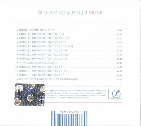 Musik - CD Audio di William Eggleston - 2