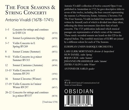 Four Seasons & String Con - CD Audio di Antonio Vivaldi - 2