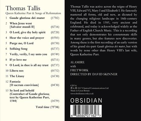 Songs Of Reformation - CD Audio di Thomas Tallis - 2