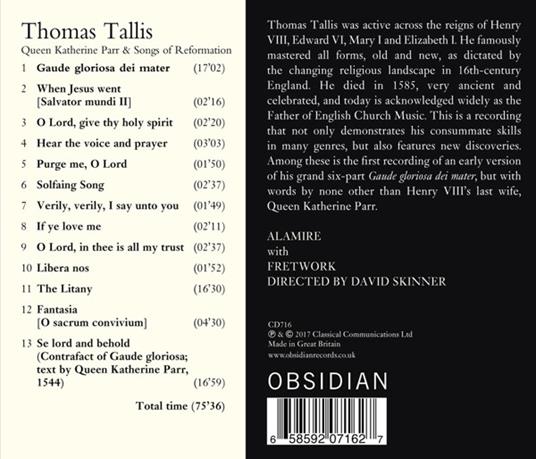 Songs Of Reformation - CD Audio di Thomas Tallis - 2