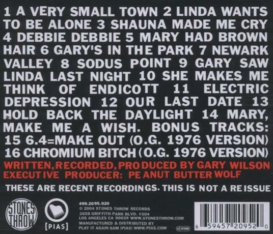 Mary Had Brown Hair - CD Audio di Gary Wilson - 2
