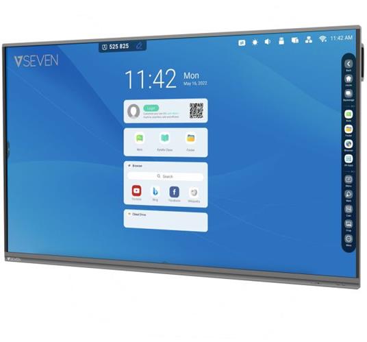 V7 IFP6502-V7PRO lavagna interattiva 165,1 cm (65") 3840 x 2160 Pixel Touch screen Nero USB / Bluetooth - 2