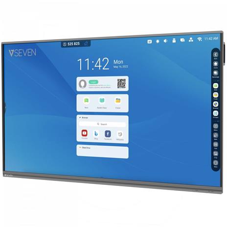 V7 IFP7502-V7PRO lavagna interattiva 190,5 cm (75") 3840 x 2160 Pixel Touch screen Nero USB / Bluetooth - 2