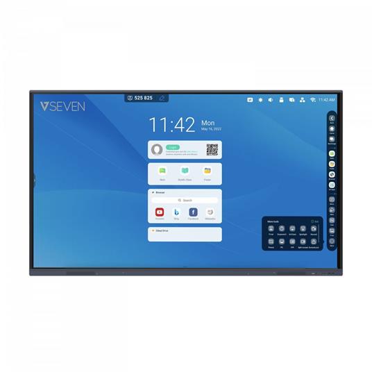 V7 IFP6501- lavagna interattiva 165,1 cm (65") 3840 x 2160 Pixel Touch screen Nero