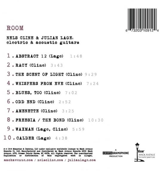 Room (180 gr.) - Vinile LP di Nels Cline,Julian Lage - 2
