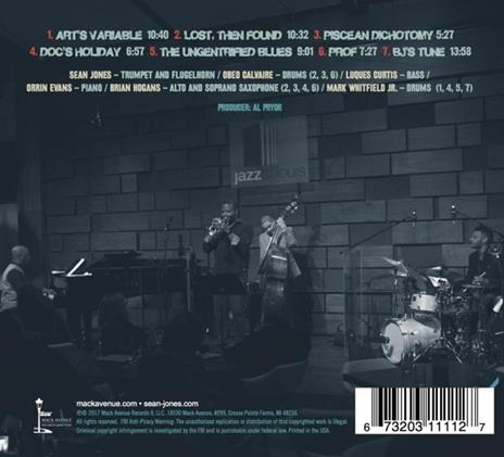 Live From Jazz at the Bistro (Digipack) - CD Audio di Sean Jones - 2