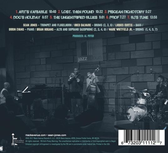 Live From Jazz at the Bistro (Digipack) - CD Audio di Sean Jones - 2