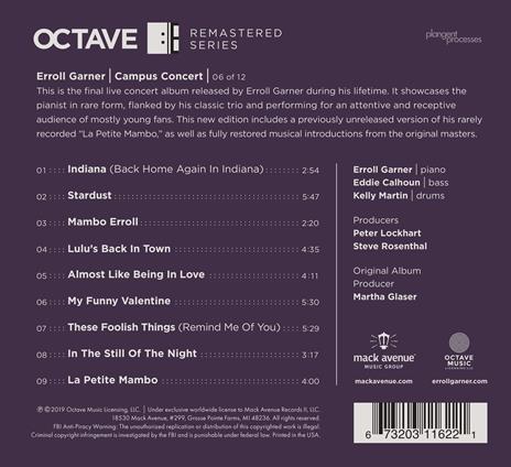 Campus Concert - CD Audio di Erroll Garner - 2