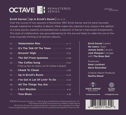 Up in Erroll's Room - CD Audio di Erroll Garner - 2